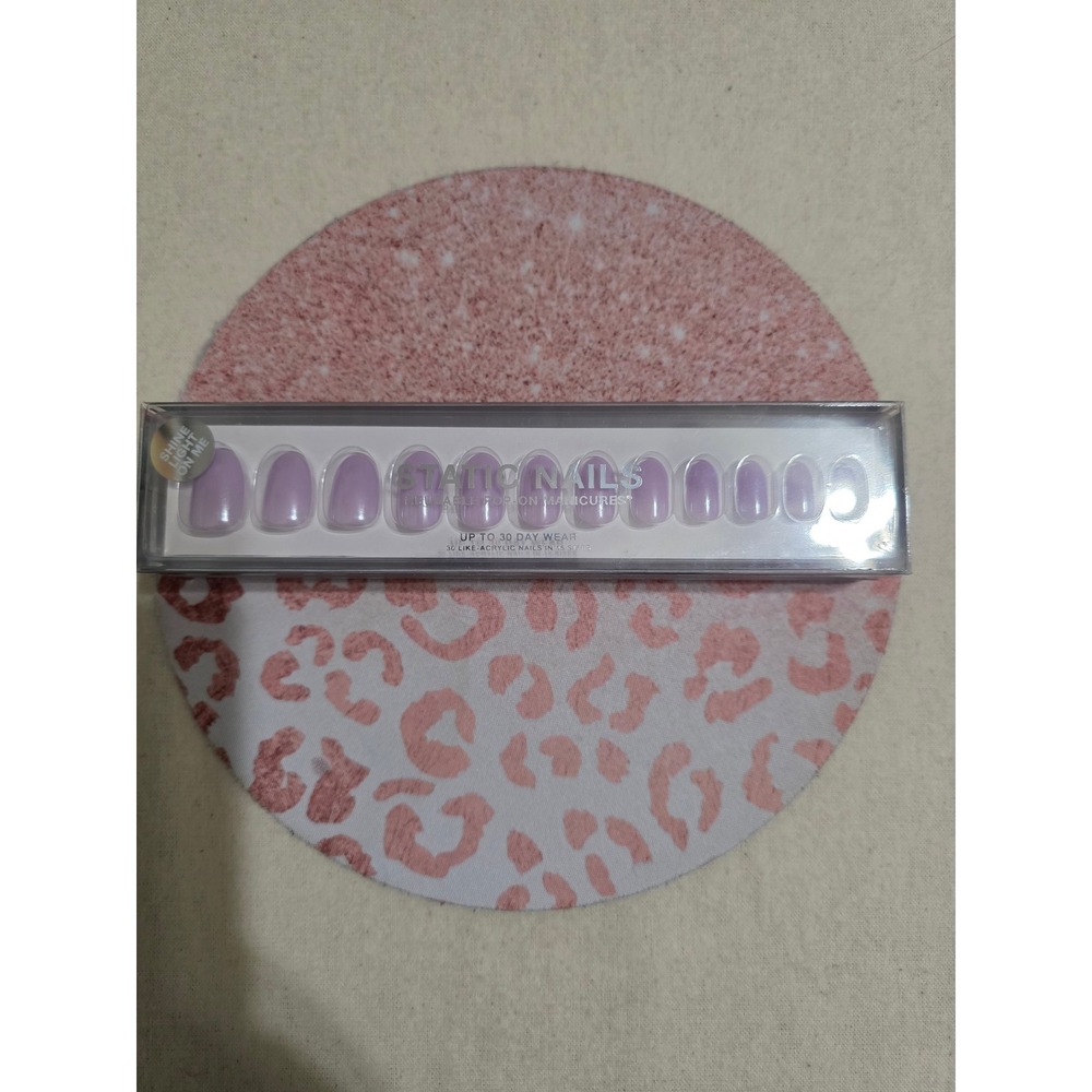 Static Nails Glazed Lavender Round Pop-On Manicures Press On Nails 30ct OS NIB